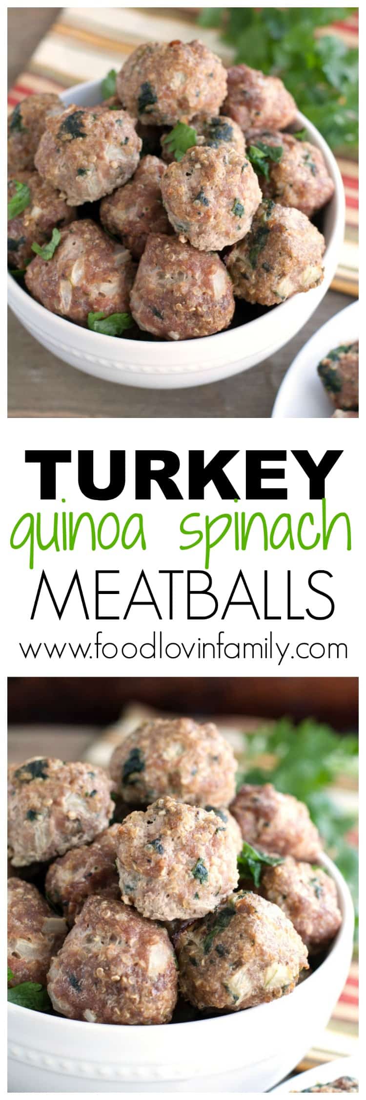 Turkey quinoa and spinach meatballs Food Lovin Family