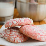 Strawberry Cookies on plate.