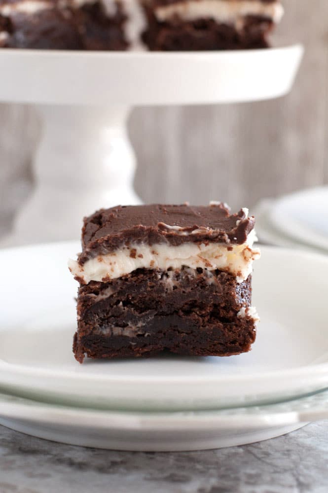 Amaretto Brownies Amaretto Brownie on a plate
