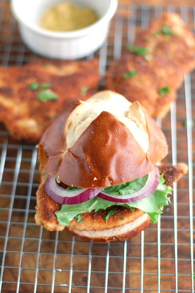 chicken schnitzel sandwich