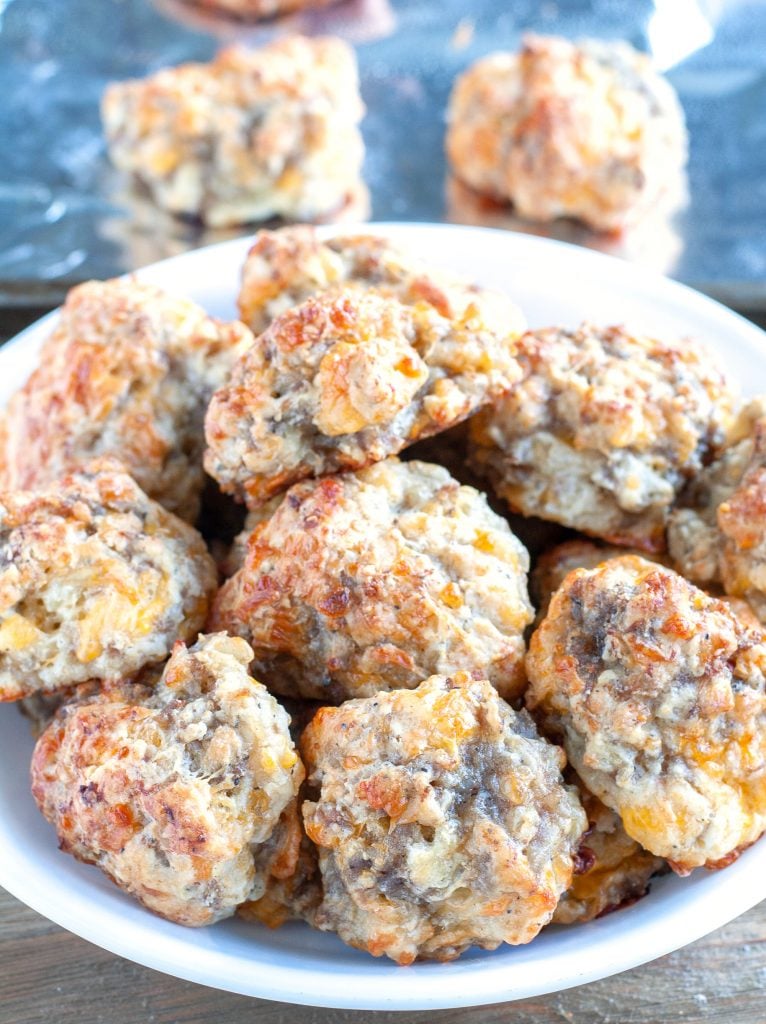 Plate of sausage balls