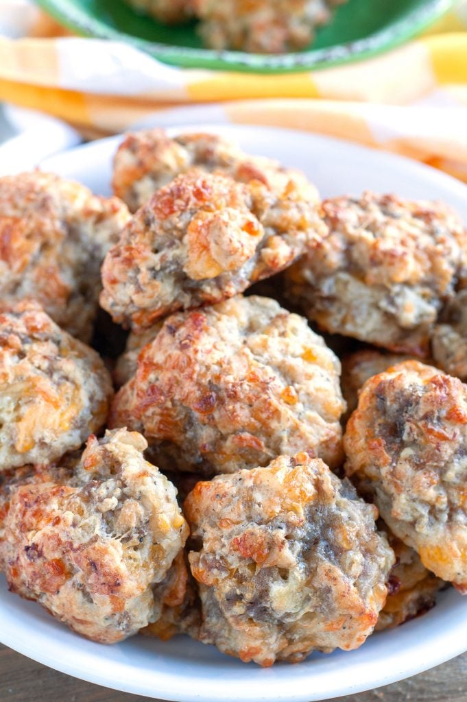 Bowl of Bisquick Sausage Balls