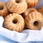 Mini bundt cakes in basket.