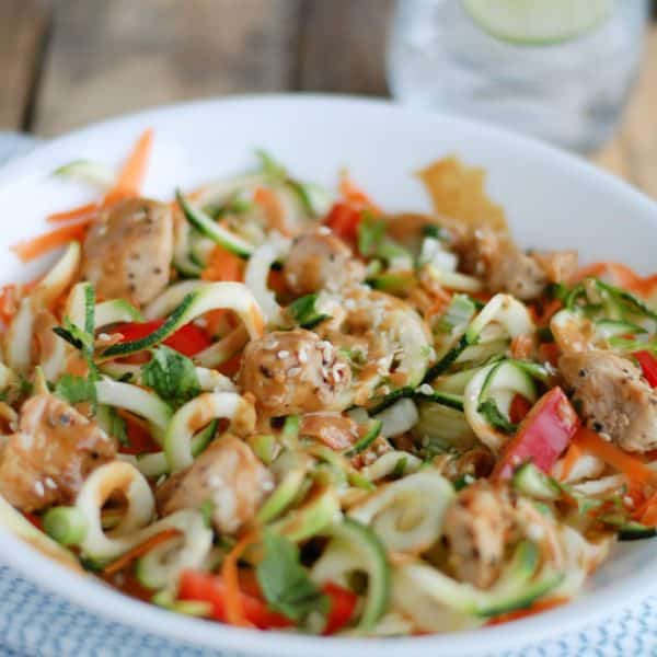 Zoodles in a bowl.