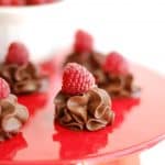 Chocolate truffles with raspberry.