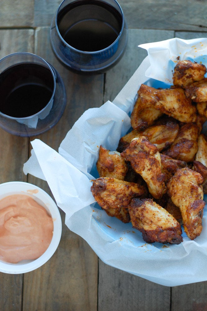 Baked Brown Sugar Chicken Wings and sauce