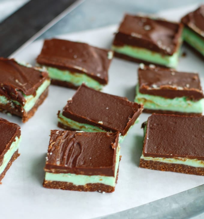 st. patricks day creme de menthe bars