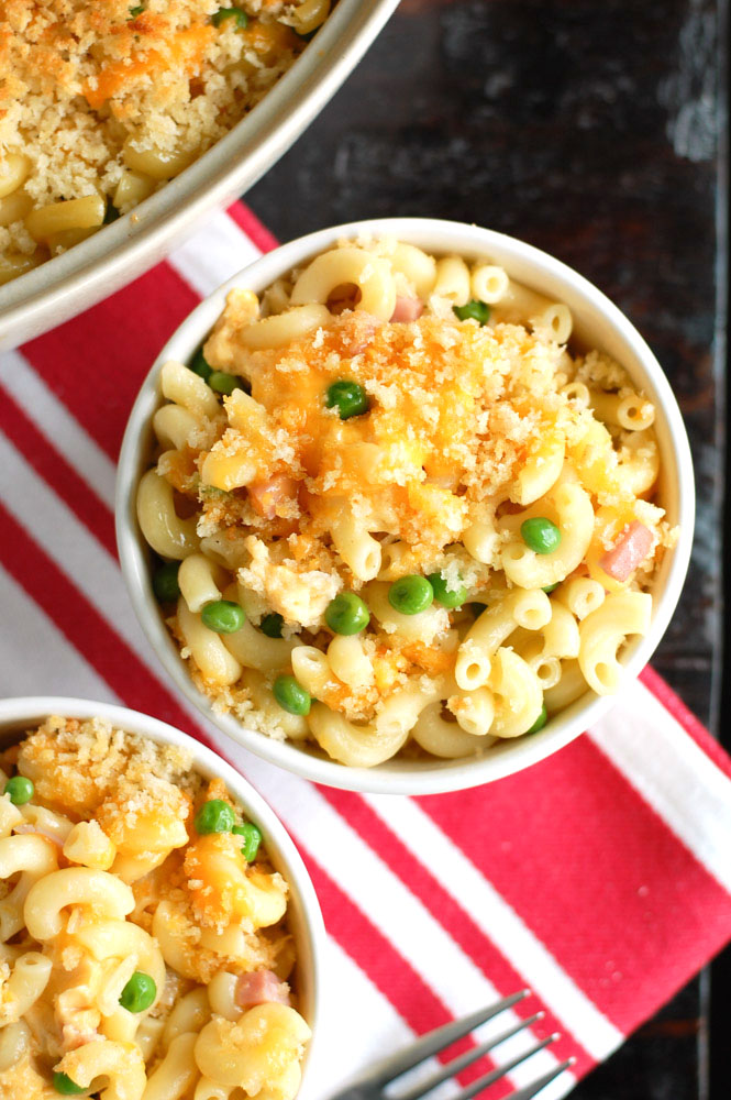 Macaroni and Cheese with Ham and Cheese