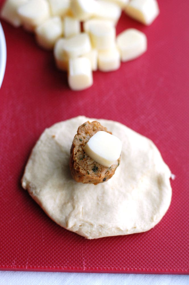 Meatball biscuit bombs Meatball biscuit bombs make the perfect meal or snack. Cheese and meatballs rolled up in a biscuit, they are like little meatball subs.