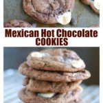 Cookies stacked on wire rack.