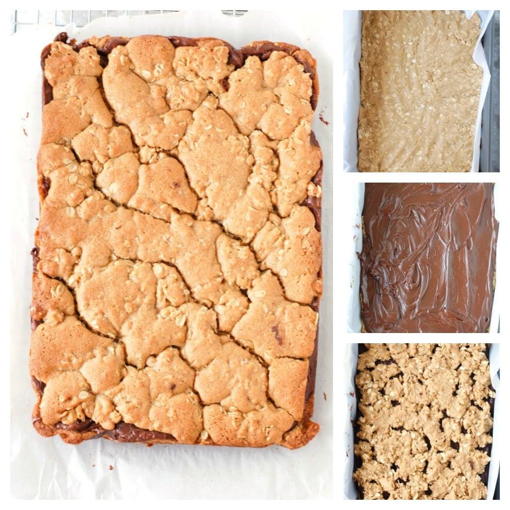 Oatmeal Fudge Bars Steps to make oatmeal bars