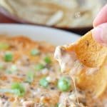 Corn chip with cheese dip