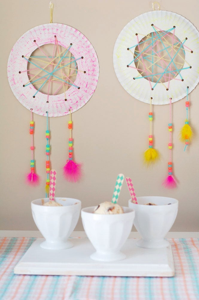 This DIY Dream Catcher is a wonderful craft for young kids to hang in the bedroom and catch their sweet dreams. 