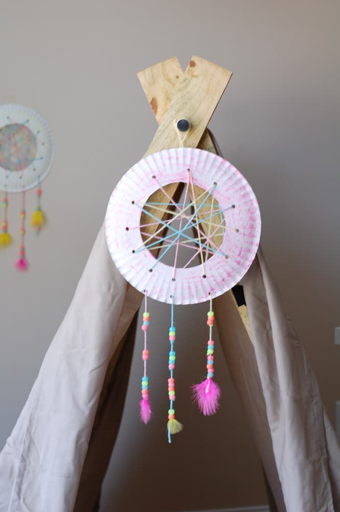 Dream Catcher hanging on teepee