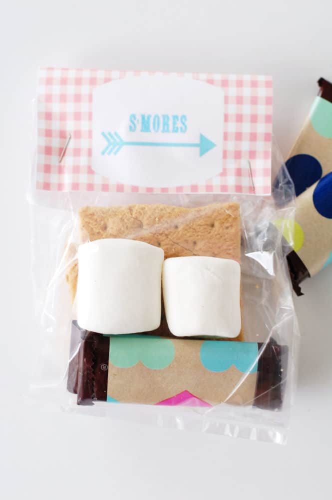 This Glamping party has everything you need including printables, smores pops and tissue paper tassel tutorial.