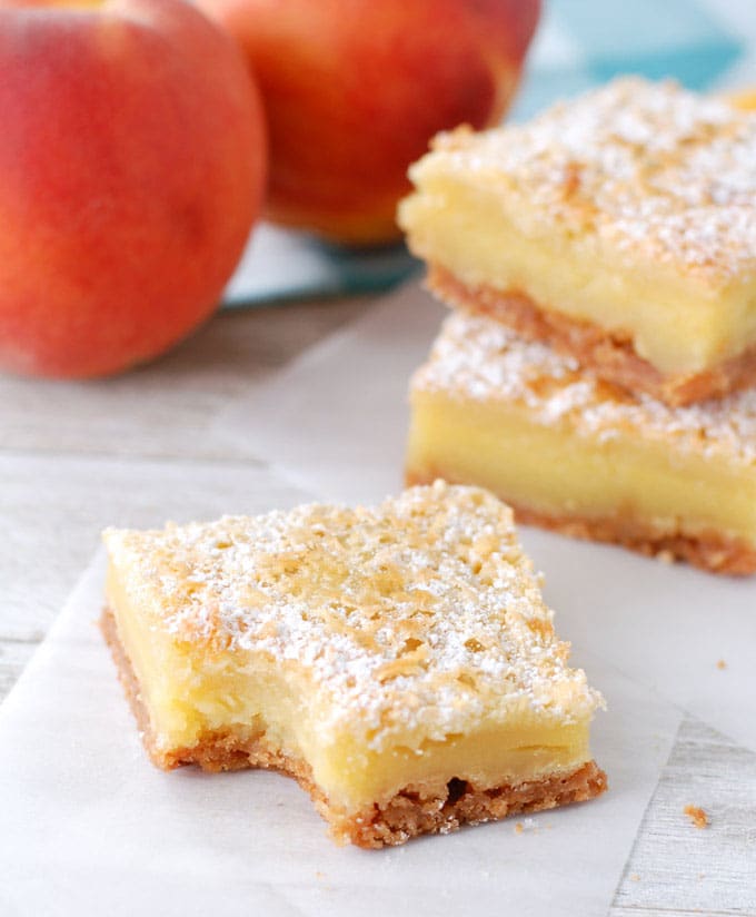 Peach bar with a bite peach custard recipe