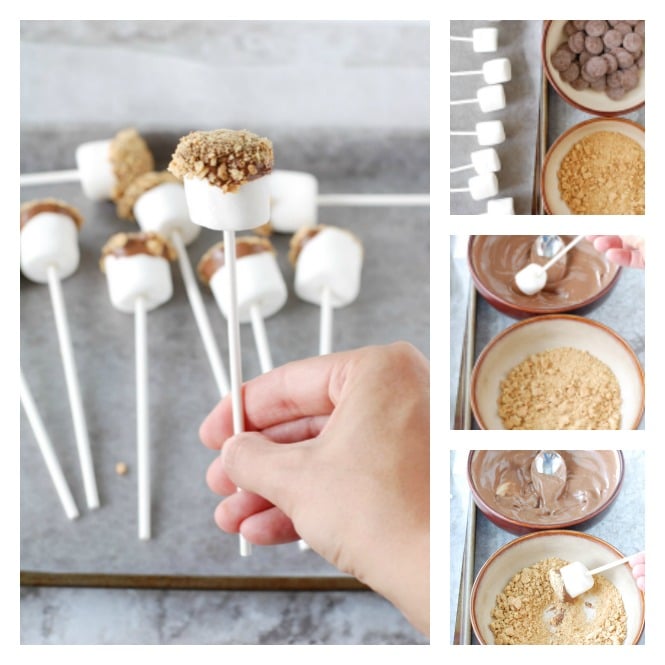 This Glamping party has everything you need including printables, smores pops and tissue paper tassel tutorial.