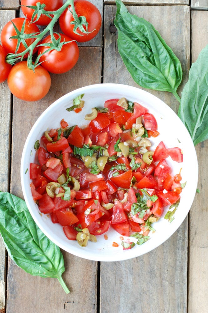 Bruschetta with olives 