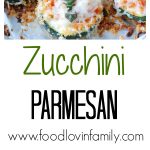 Breaded zucchini covered in melted cheese.