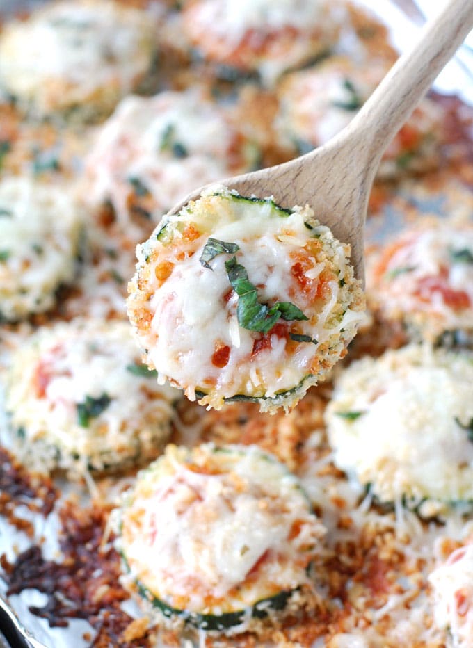 sheet pan Zucchini Parmesan 