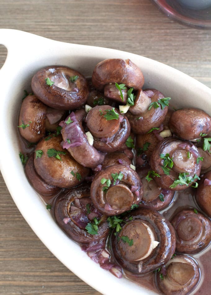 Red wine mushrooms 