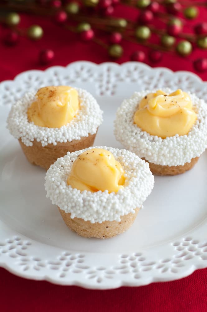 Cookie cups on a plate