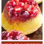 Mini cake with cranberries.