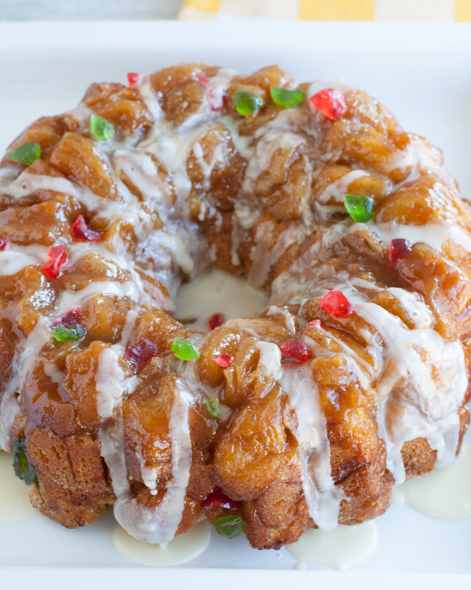 Holiday Monkey Bread on a serving dish