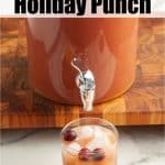 Glass of holiday punch.