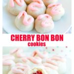 Cherry cookies on plate.