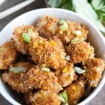 Bowl of crispy chicken bites.