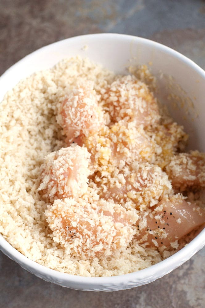 Chicken in panko crumbs