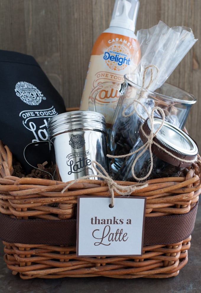 Salted Caramel Latte with Thanks A Latte Gift Basket