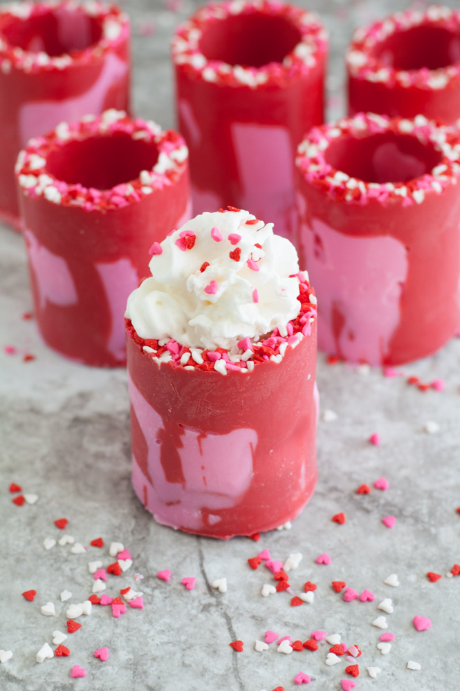 Valentine's Day Chocolate Candy Shot Glasses