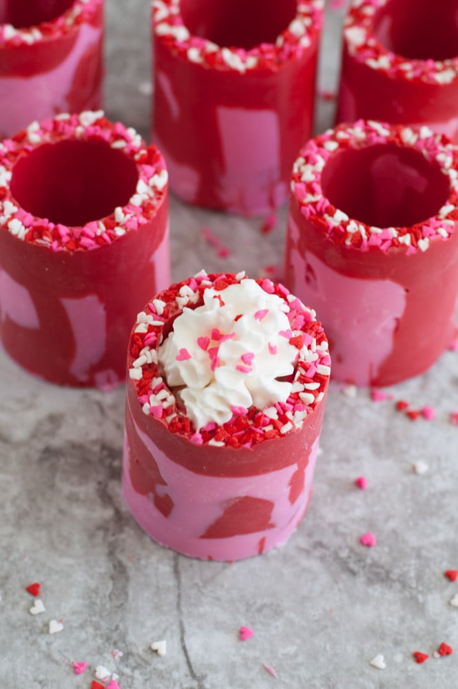 Valentine's Day Chocolate Candy Shot Glasses