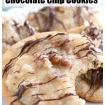 chocolate chip cookies pin for pinterest