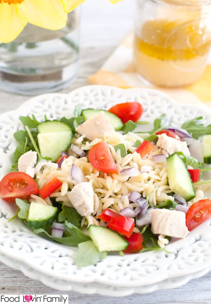 Chicken Orzo Pasta with Lemon Vinaigrette Food Lovin Family