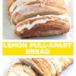 Pull apart bread on plate.
