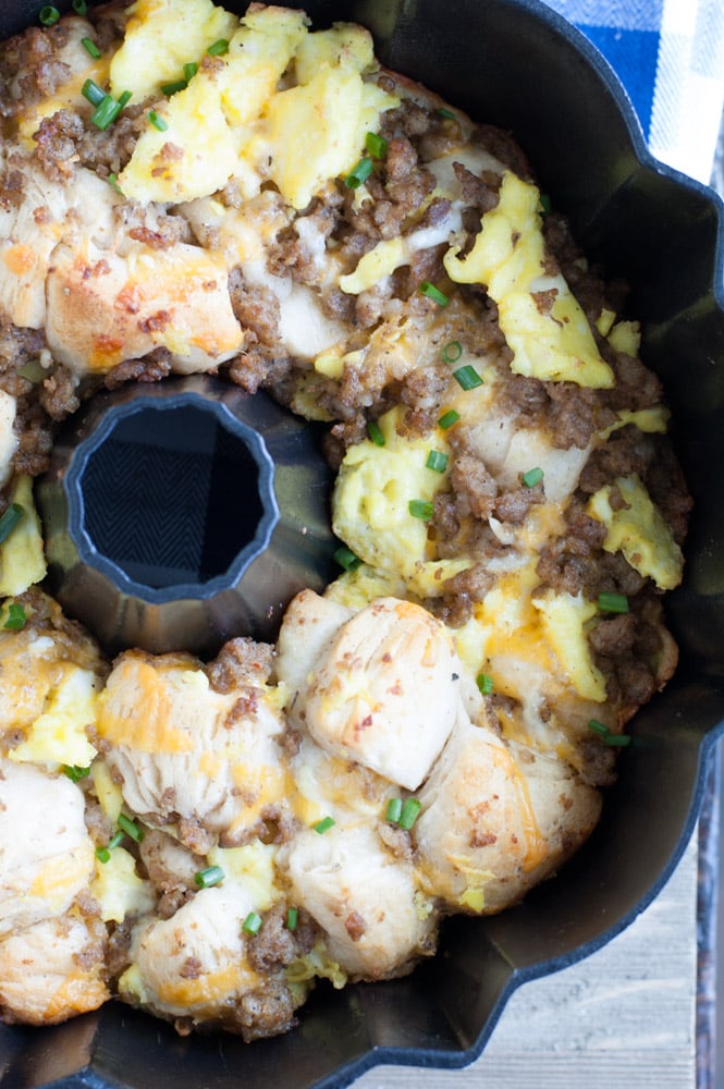 Monkey bread in bundt pan