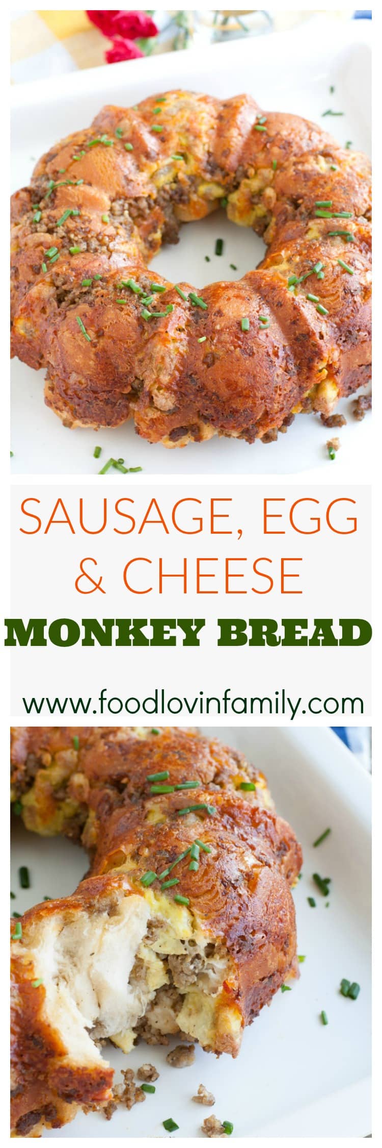Sausage, Egg and Cheese Monkey Bread is sure to be the hit of your next breakfast or brunch. Savory Monkey Bread, Breakfast Monkey Bread. #ad #BreakfastGoals2018 @Walmart #monkeybread