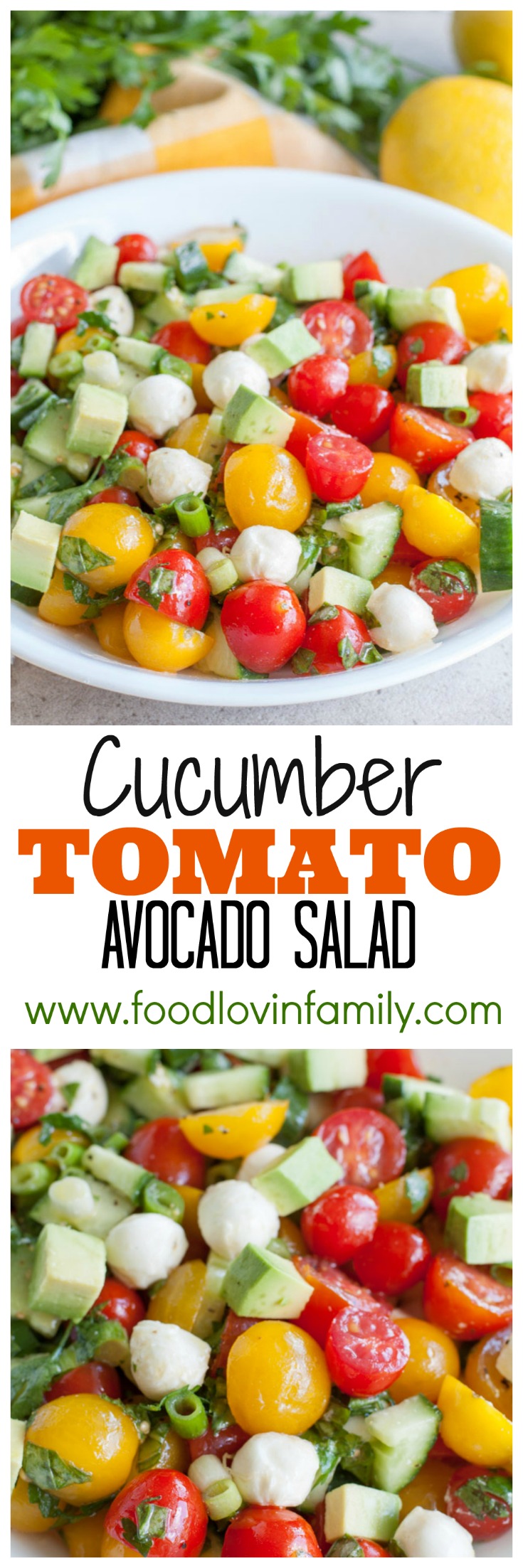 Cucumber Tomato Avocado Salad - Food Lovin Family