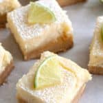 Lime bars on a table.