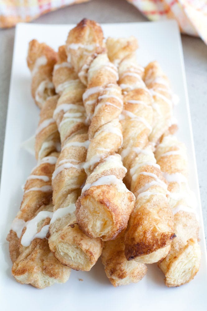 Easy Cinnamon Twists on a plate