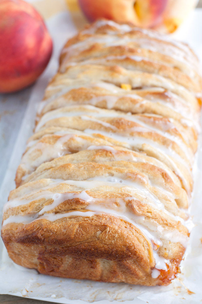 peach pull apart bread with buscuits