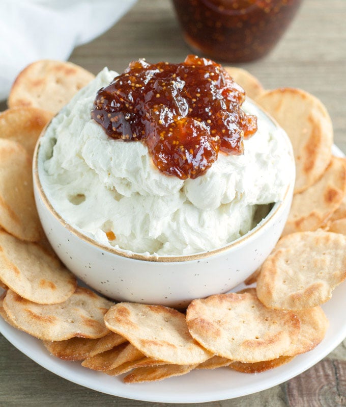Honey and Cinnamon Whipped Goat Cheese With Fit Jam
