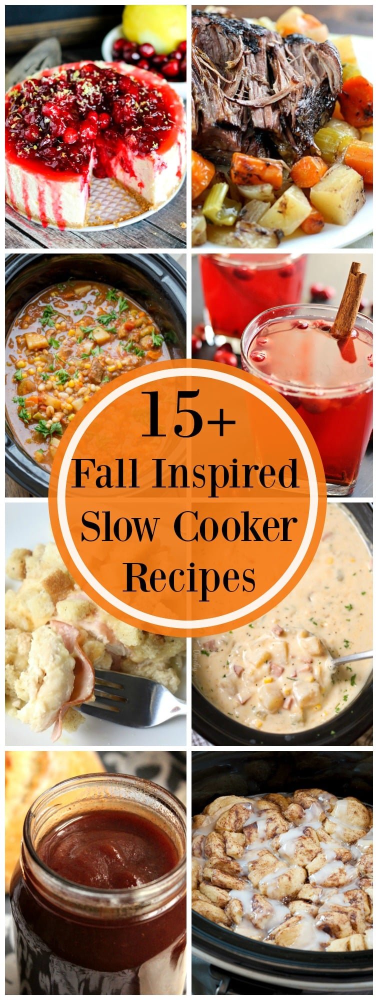 15+ Fall Inspired Slow Cooker Recipes are a great way to celebrate the season. Great comfort food perfect for the Fall and Winter. #crockpot #slowcooker #comfortfood