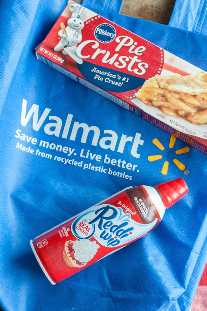 Box of pie crust and a can of whipped cream