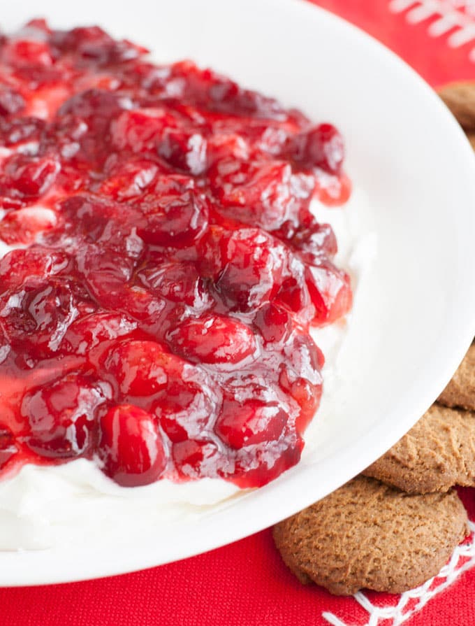 cheesecake dip in a bowl