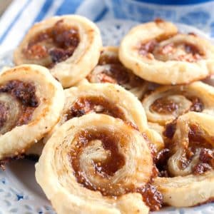 Plate of fig pinwheels.