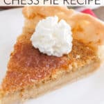 Piece of brown sugar chess pie.